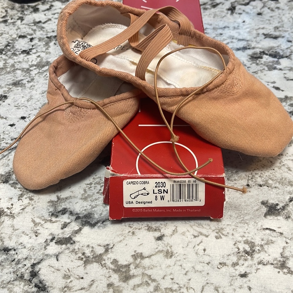 Capezio Canvas Tan Flesh Ballet Shoes